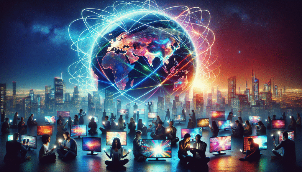 iptv subscription worldwide illustration