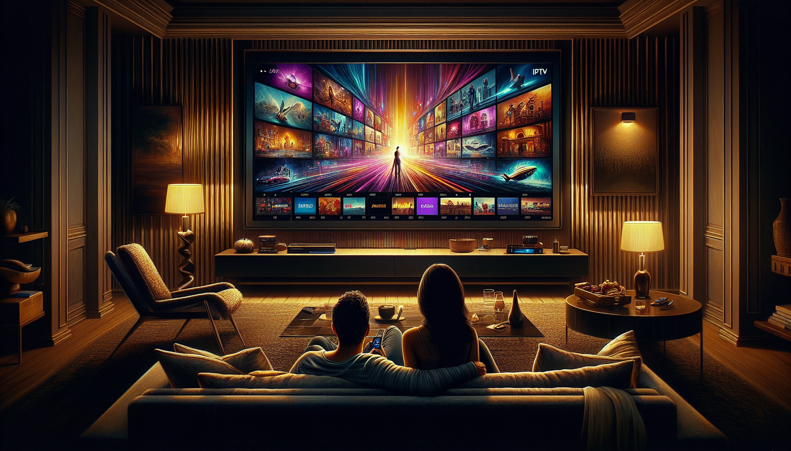 premium iptv service illustration