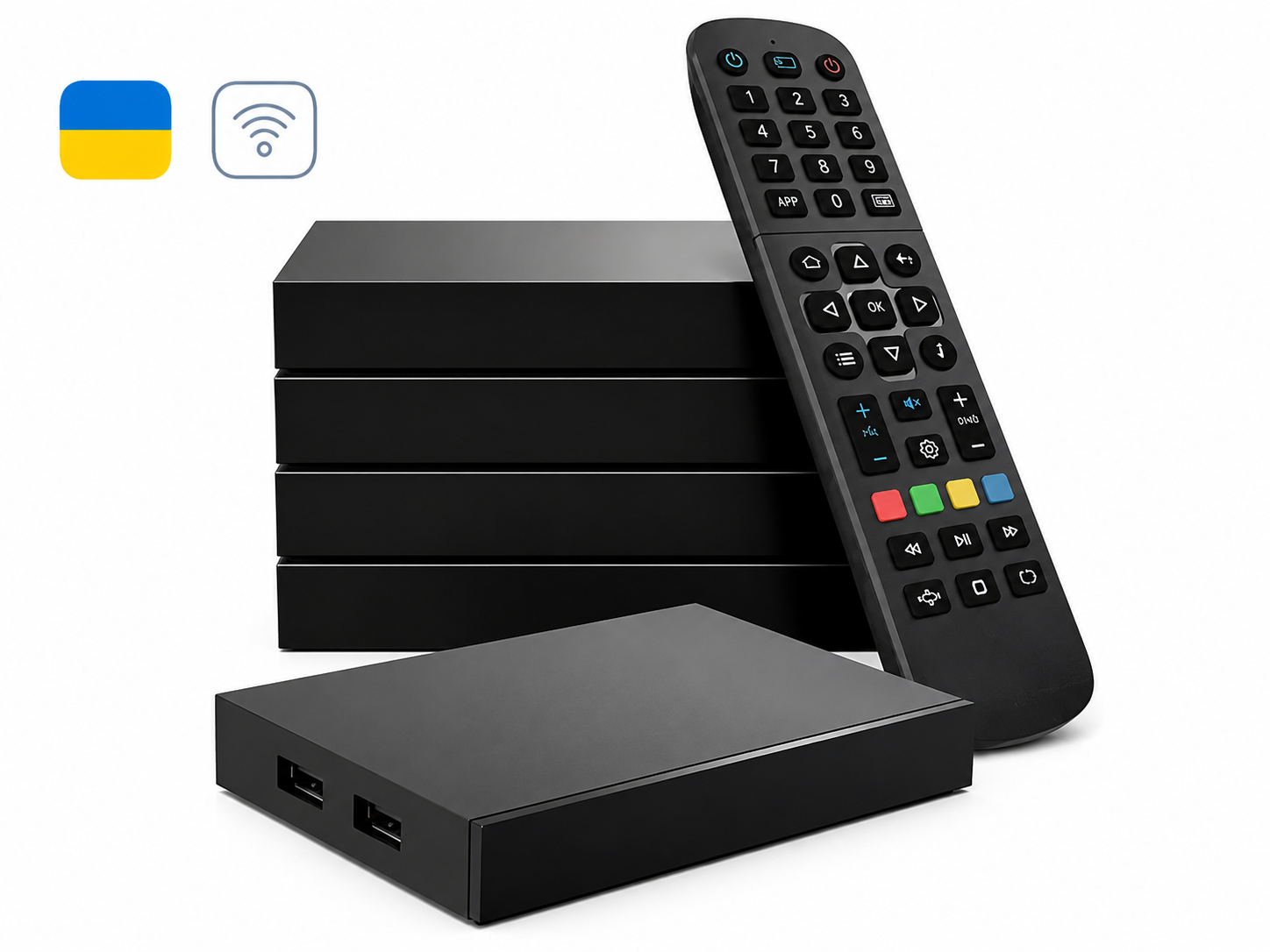 Android TV box with remote supported by Good IPTV